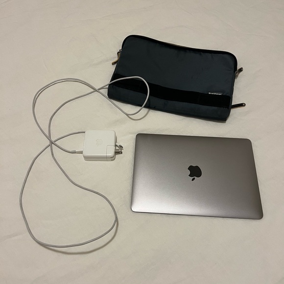 Apple MacBook Air 12” Laptop with Charger and Black Case
